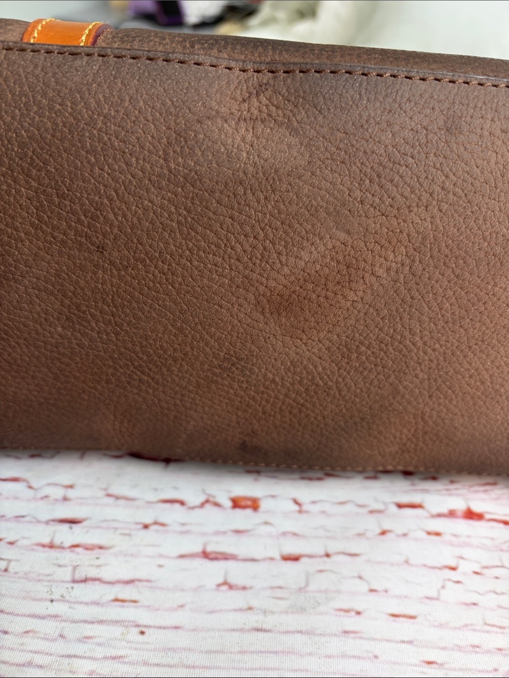 Dooney and Bourne Brown Leather Satchel with Tan Trim - Women's Handbag - Picture 11 of 14